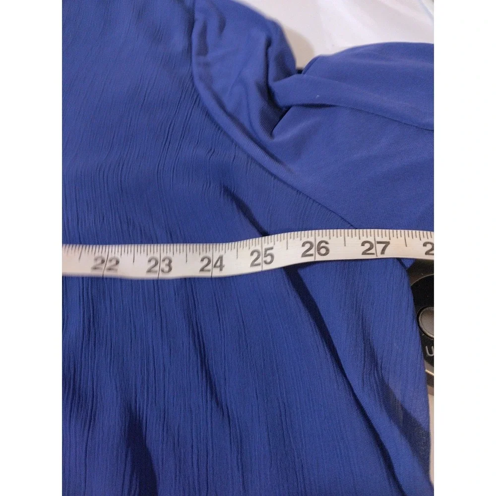 Catherines Elegant Layered Front Tunic Top Plus Size 3x Asymmetrical Hem Office